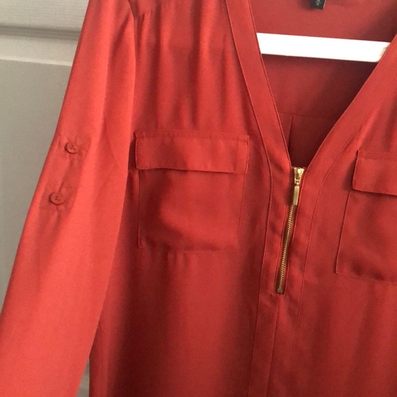 NWOT Express Zip Blouse - Picture 3 of 4